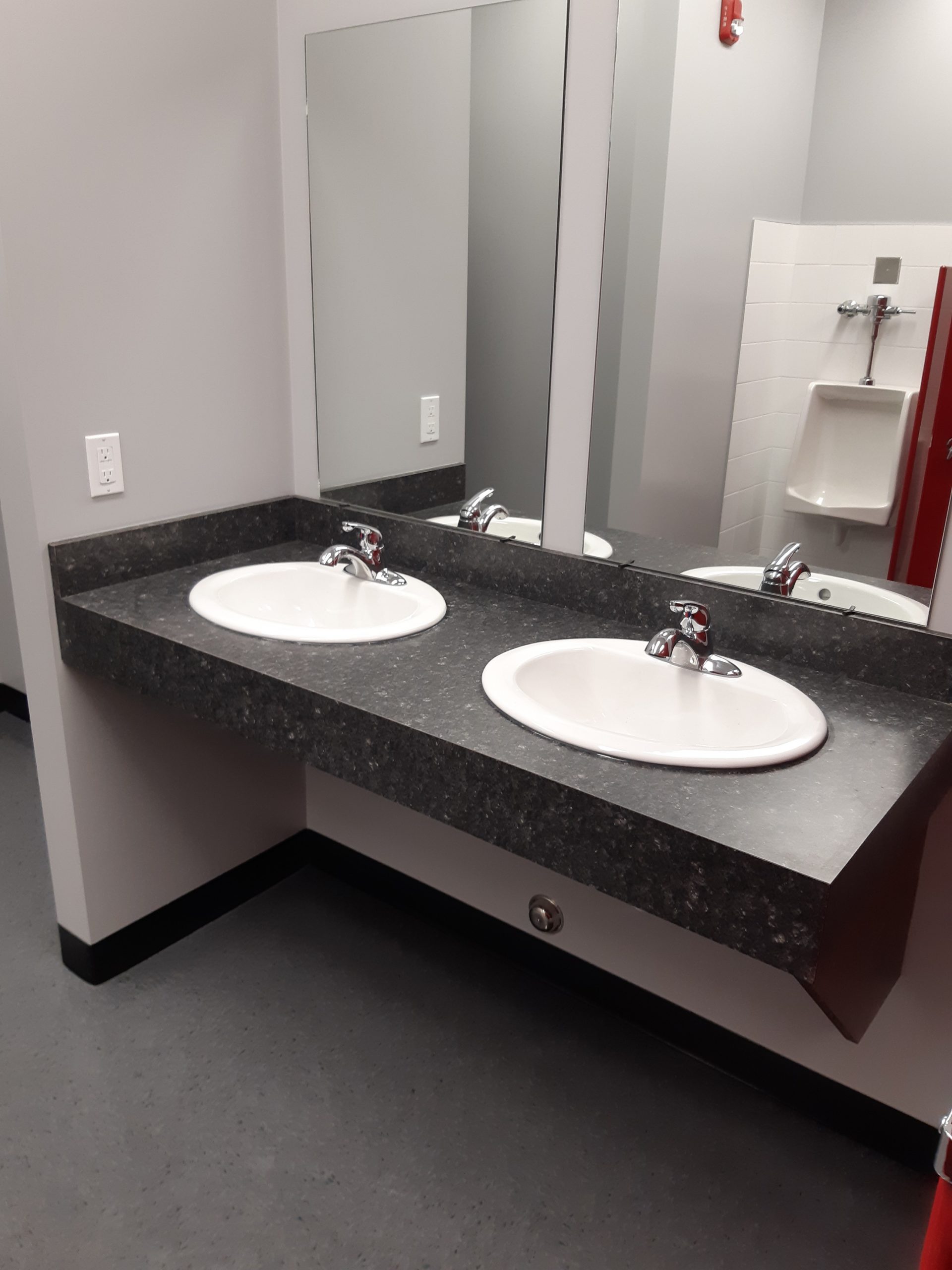 dual sink vanity install